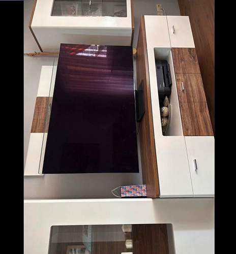 Wohnwand modern weiß - wohnwand, weiß/braun
