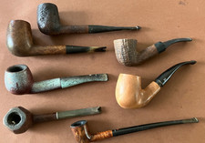 7 Alte Tabak Holz Pfeife 60-70erJ Sammlerstück  beraucht versch Modelle 14-19cm