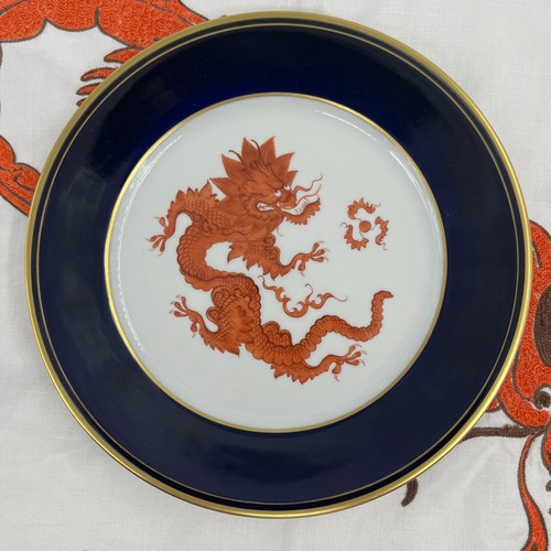 Porzellan teller roter drache - teller,
