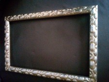 ausgefallener blattversilberter Jugendstil  Bilderrahmen ~ 1900 TOP 55,5 x 36,5