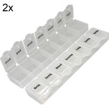 2x Pillen-/ Tablettenbox für 7 Tage