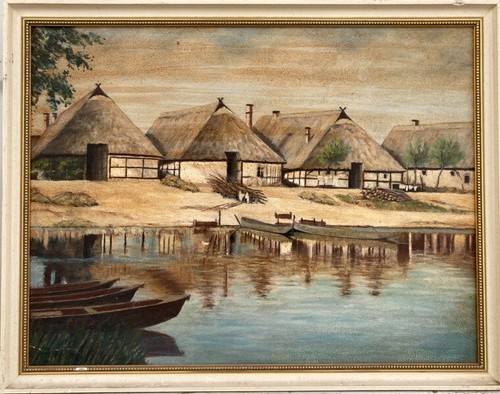 ölbild fischerhäuser kamp - fischerhäuser, in