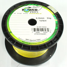 Power Pro gelb - geflochtene Angelschnur - 0,15mm / 9kg - je 100 m