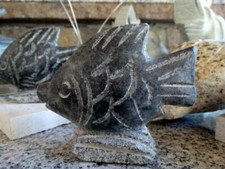 Fisch Granit schwarz poliert