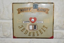 Altes Reklameschild/Dauerkalender 50er Jahre,Kaffee Hag,Krämerladen,Retro,Orig.