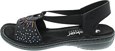 Rieker Damen Sandalette schwarz kombi