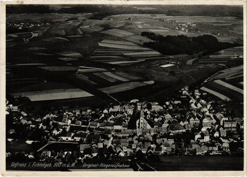 Cpa gefrees aerial view - cpa, ak