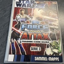 Topps Star Wars Force Attax Clone Wars Serie 3 Sammel-Mappe Album mit Karten