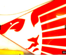 Ein Werbeschild DEA Tankstelle Leuchtreklame Schild Werbung     *