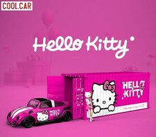 VW Käfer / Beetle + Container + Figure  - Hello Kitty - Cool Car 1:64