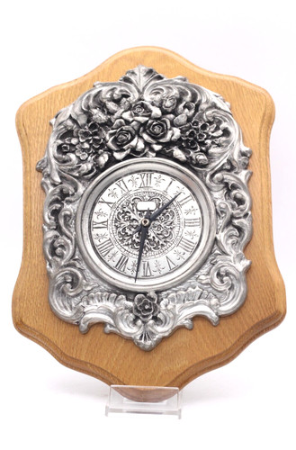 Wanduhr uhr holz zinn - uhr,