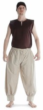 Wikinger Hose Odin Baumwolle Braun, Hanffarben, Schwarz | Mittelalter Rus-Hose