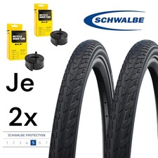 2x Schwalbe Road Cruiser Plus Fahrrad Reifen + GT Schlauch 28 x 2.15 Zoll 55-622