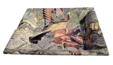 Zigarrenascher Ascher 4 Ablagen groß italienische Keramik Fayence Jagdmotiv 