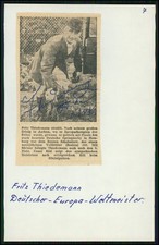 Fritz Thiedemann Original signiert nach Erfolg in Aachen deutscher Springreiter