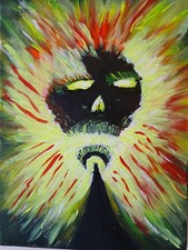 Totenkopf Acryl Selbst gemalt