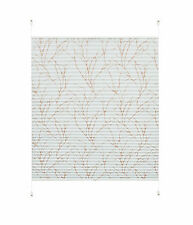 Klemmfix Plissee ohne bohren Weiß sand gemustert Thermo Sonnenschutz ab 40 cm