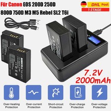 2X 2000mAh Akku LP-E17 +