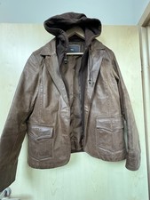 Damen 100% Echt Lederjacke Gr. 40/42 braun Marke TCM Tchibo Biker Style