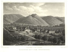 Bad Harzburg Burgberg Original Stahlstich Oeder 1852