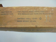 2wk  Original US  Feldbett  Im Karton Ungebraucht Mit Moskito Netz  Ungereinigt