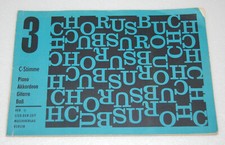 Chorusbuch 3 C-Stimme Piano Akkordeon Gitarre Baß Noten Heft Evergreens 1960er