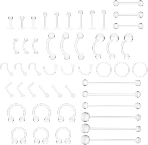 Piercing retainer set acryl - retainer, 48