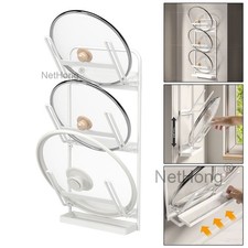 3 Pan Deckel Halter Topf Aufbewahrung Küche Organizer Wand Tür Schrank montiert