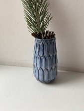 Keramik Deko Vase Blau Skandi Impressionen Shabby 
