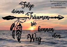 Aufkleber Folge deinen Träumen für Wohnwagen, Wohnmobil, Auto und Motorrad