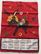Kalender geschirrtuch - kalender,