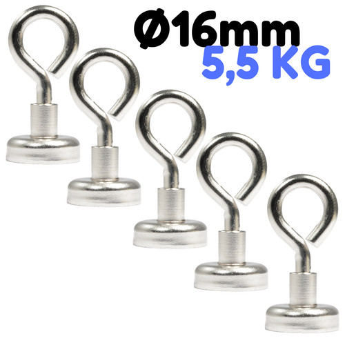 Neodym topfmagnet öse - 5,