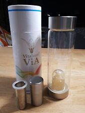 VitaJuwel Trinkflasche + Edelsteinmodul "sunny morning" + Tee-Einsatz