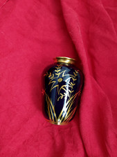 ROSENTHAL * Vase * Kobaltblau mit Gold * Blumen * Handmalerei * München * floral