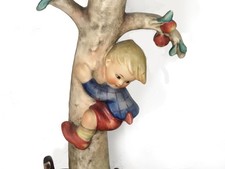 Hummel Tischlampe ° Apfeldieb °Porzellan Lampe Goebel ° Hund Baum Kind