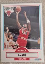 Top Rar Fleer 90 Basketball Horace Grant Chicago Bulls #24