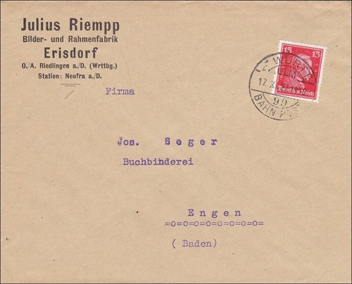 Bahnpost brief aus - bahnpost:,