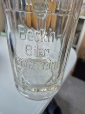 Brauerei Beckh Pforzheim  Pressglas  vor 1908  0,3L