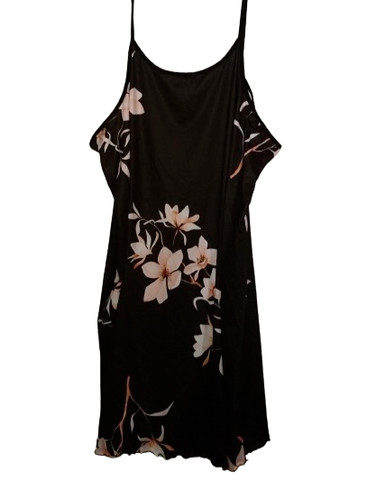 Nachthemd schwarz orchideen - nachthemd,