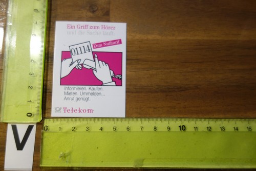Alter aufkleber post telefon - post,