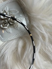 Kautschuk Halskette Halsreif Silber Gold Schwarz Sicherheitsverschl. Geschenk