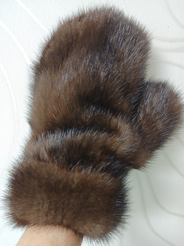Pelz massage handschuh - pelz,