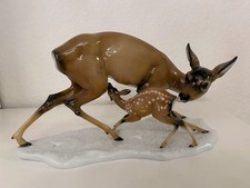 Porzellanfigur Reh mit Kitz