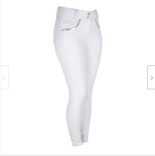 Esperado "Luxury" Damen Reithose Stiefelreithose weiß Gr 76 (38 lang) Vollbesatz
