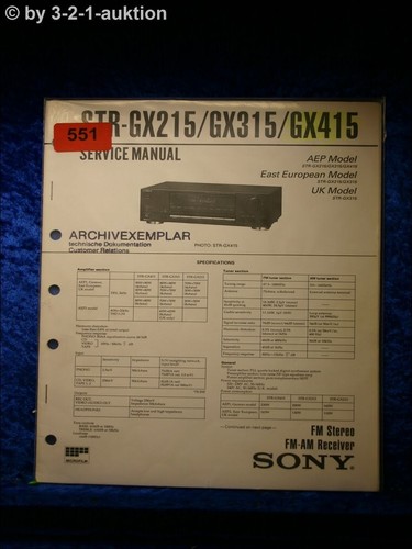 Sony service manual - manual, str