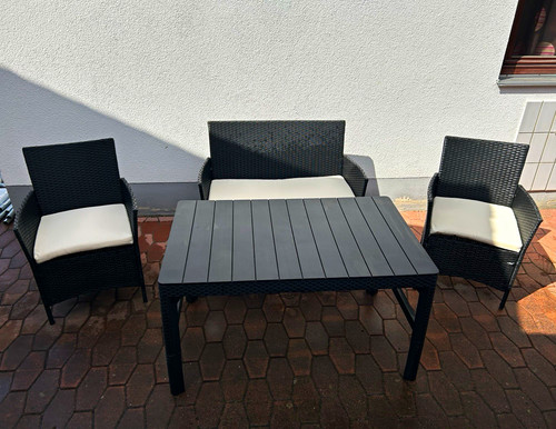 Tlg polyrattan sitzgruppe - 4-tlg.,