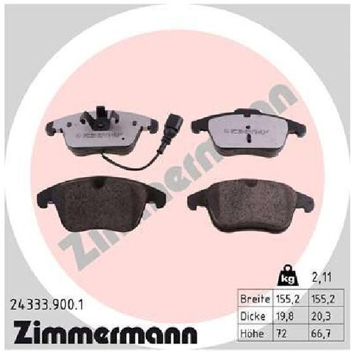 Zimmermann bremsbelagsatz - zimmermann,