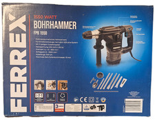 Bohr- und Meißelhammer FERREX 1550 Watt SDS-PLUS + 11 teil. Zubehör + Koffer NEU