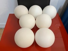 7x Lampenschirm Glas Kugel Ersatz Weiss Matt 14cm für E14