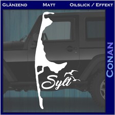 Insel Sylt Aufkleber Herz